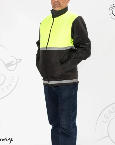 ამრეკლავი ქურთუკი წინა ხედი