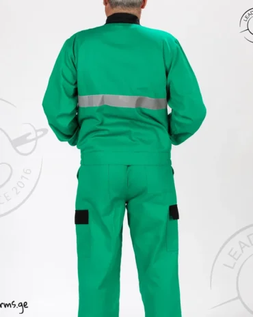 ნაცრისფერი სამუშაო კომბინიზონი წინა ხედი