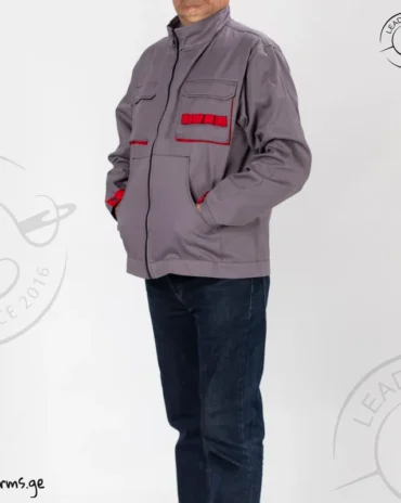 სპეც ქურთუკი წითელი აქცენტებით