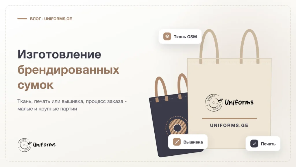 Брендированные тканевые сумки с логотипом - изготовление на производстве «Лидери»
